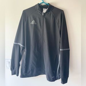Adidas black track jacket: size L
